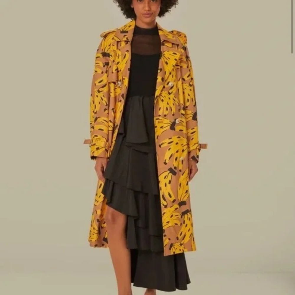 Farm Rio Bossa Banana Trench Coat